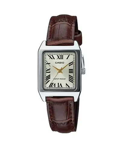Relógio Casio Feminino Ltp-V007L-9BUDF Bege/Marrom + Estojo
