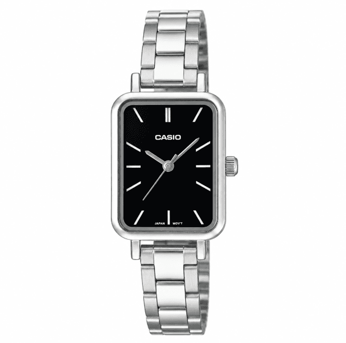 Relógio Casio Feminino Ltp-V009D-1EUDF Preto/Prateado + Estojo