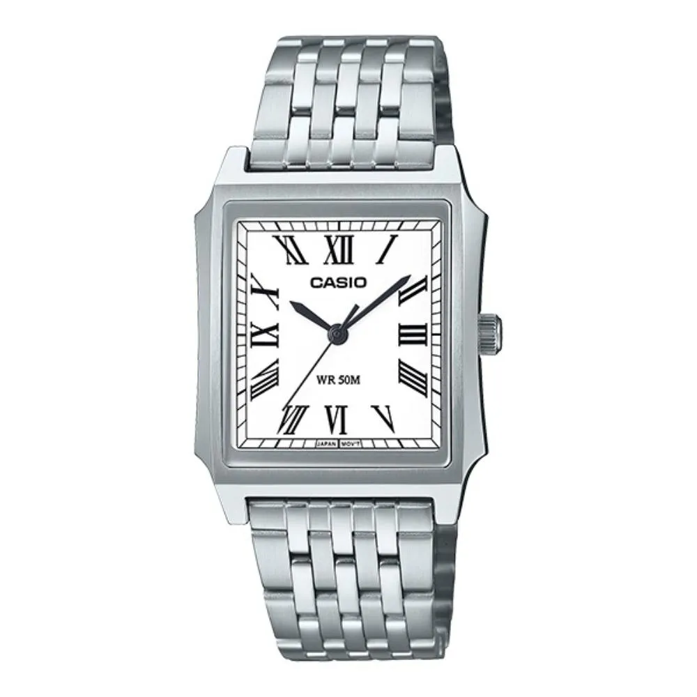 Casio Reloj Masc MTP-B190D-7BVDF Blanco/plateado + Estuche