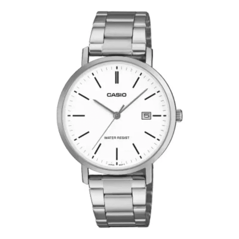 Casio Reloj Masc MTP-VT05D-7EDF + Estuche Blanco/plateado