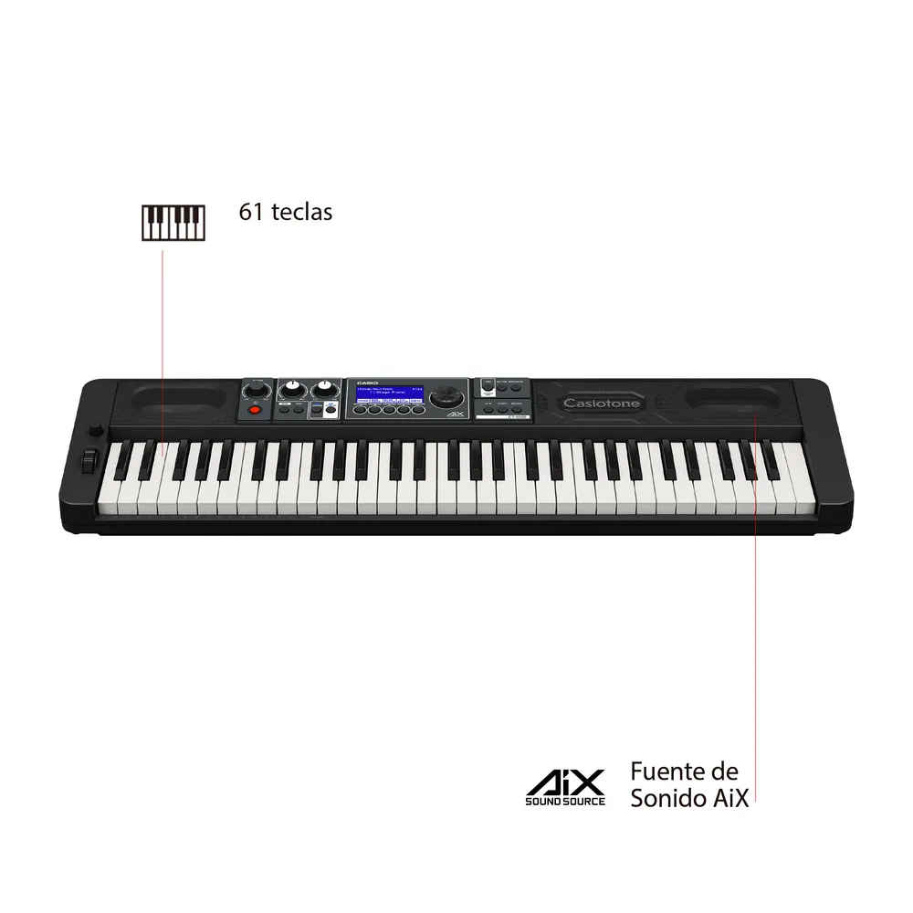 Teclado Portátil Casio Ct-S500C2 Elétrico Preto