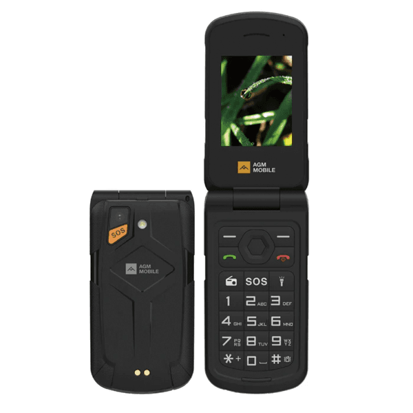 Celular Agm M10 Flip Series 2.4" 1200Mah 2.4G Bluetooth Dual Chip Tf Card Ip68-IP69K Preto