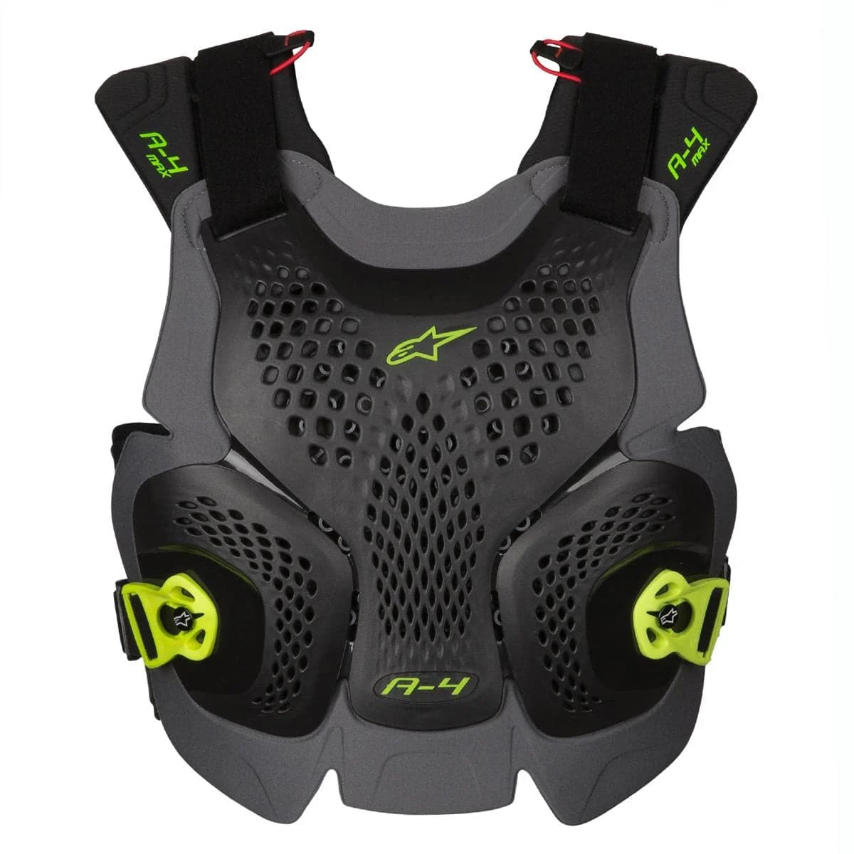 Colete Alpinestars A-4 Max Chest Preto/Antracite/Amarelo P/M
