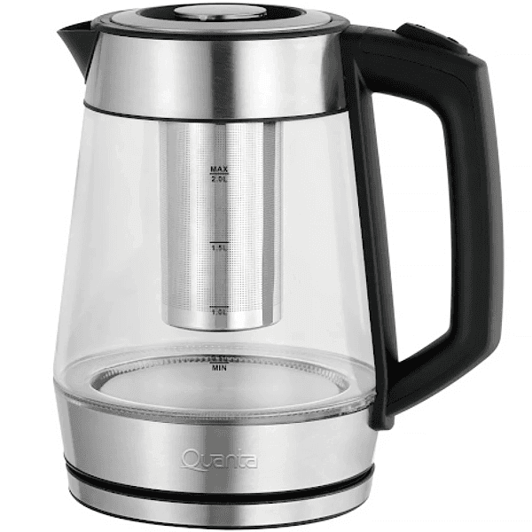 Chaleira Elétrica Quanta Qthvf960 com Filtro / 1.7 Litros / 2200W / 220-240V ~ 50/60Hz - Preto/Prata