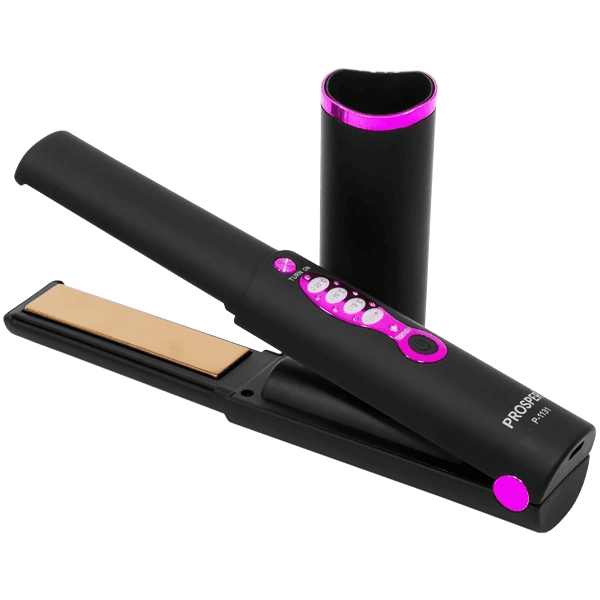 Chapa de Cabelo Prosper P-1131 Portátil 210°C Recarregável Preto/Rosa