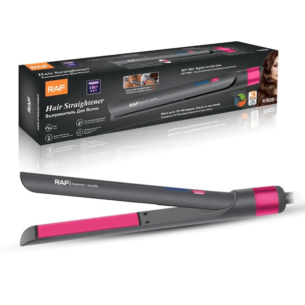 Chapinha para Cabelo Raf R.422P 45W 200°C 220V ~ 50/60Hz Cinza/Rosa
