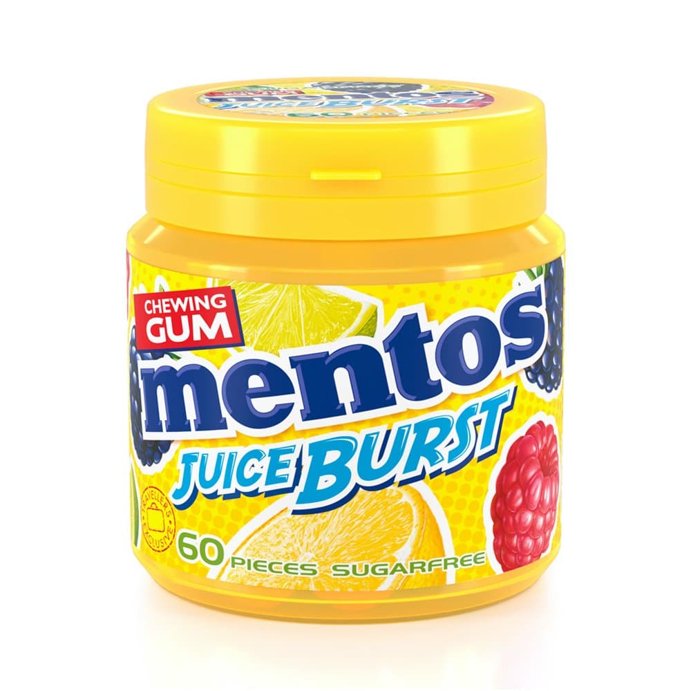 Chiclete Sem Açúcar Mentos Juice Burst 120G