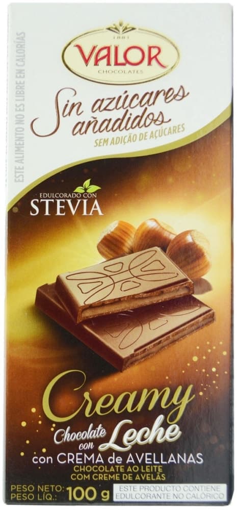 Chocolate Ao Leite com Mousse de Avelã Sem Adição de Açúcar Valor 100G