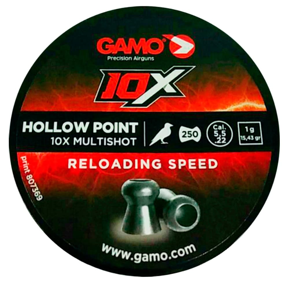Chumbo Gamo Hollow Point Multishot 5.5Mm (250 Unidades)