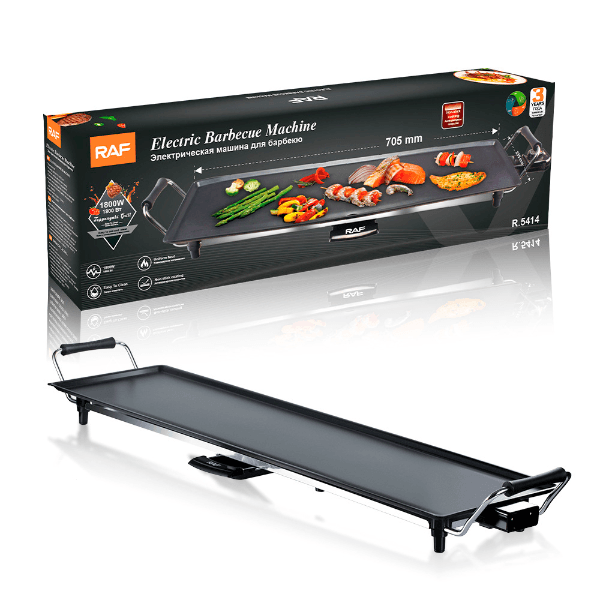 Churrasqueira Elétrica Raf R.5414 1800W 220-240V ~ 50/60Hz Preto