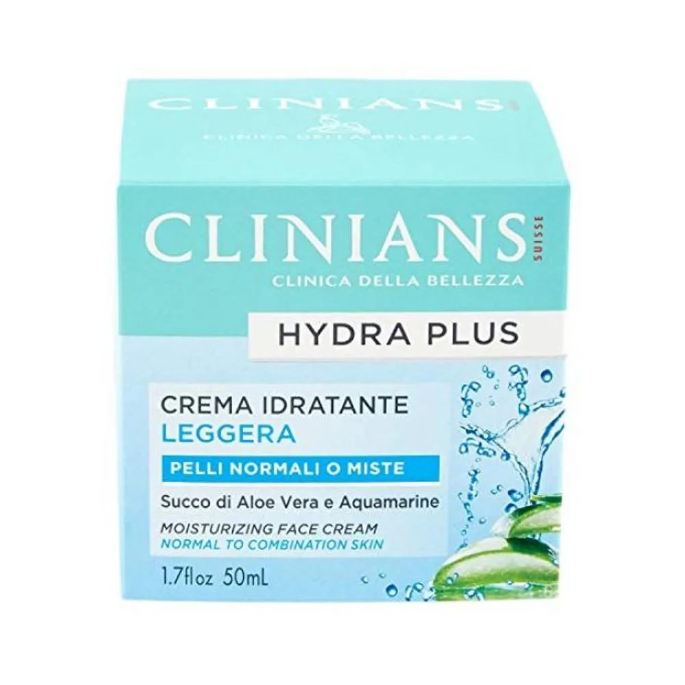 Clinians Creme Hidratante Hydra Plus Leggera Aloe Vera 50ml