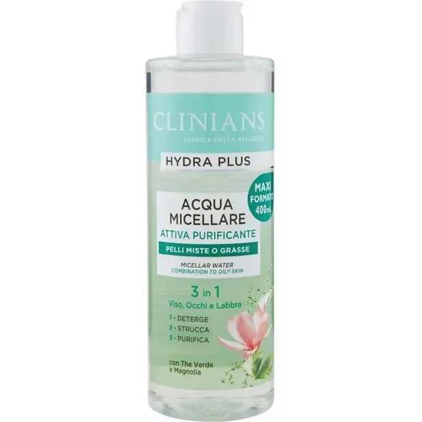 Clinians Desmaquillante Acqua Micellare Purificante 3En1 P.mixto/graso 400ml