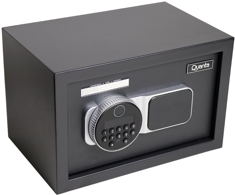 Cofre de Segurança Digital Quanta Qtcfb85 Biometria 8,5L Preto