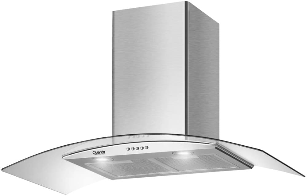 Coifa Exaustor de Parede Quanta Qtcev90 com Vidro Curvo SmokeClear 90CM - 220V/50-60Hz