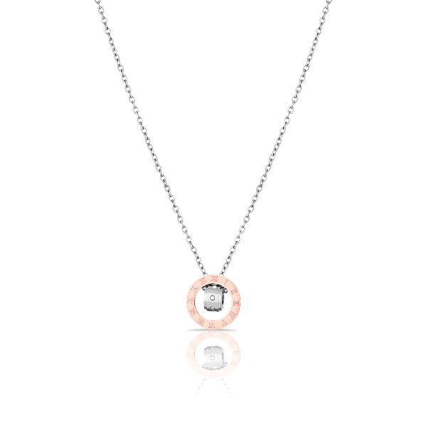 Colar Feminino Daniel Klein Dkj.2.4005-2 Prata/Rose Gold