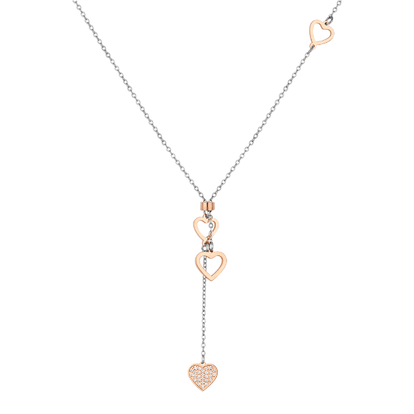 Colar Feminino Daniel Klein Dkj.5.20016-4 Prata/Rose Gold