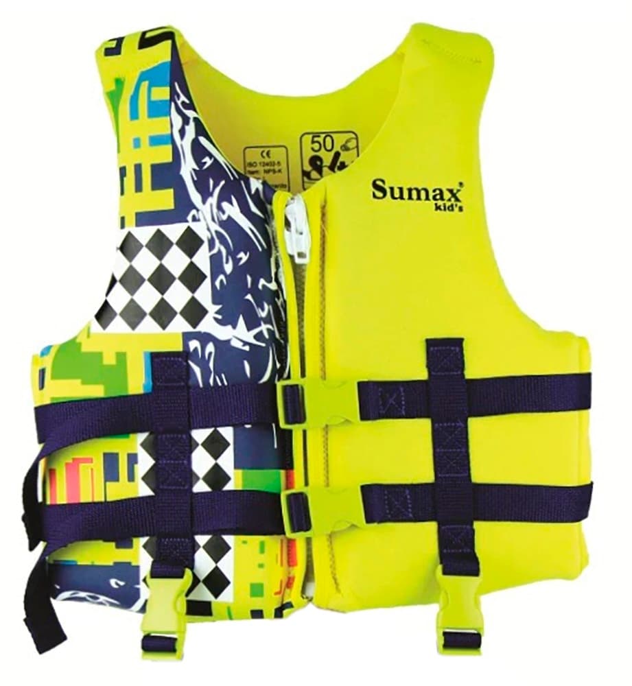 Colete Salva-vidas Sumax Nps-K-Am 25-40Kg Kids Amarelo