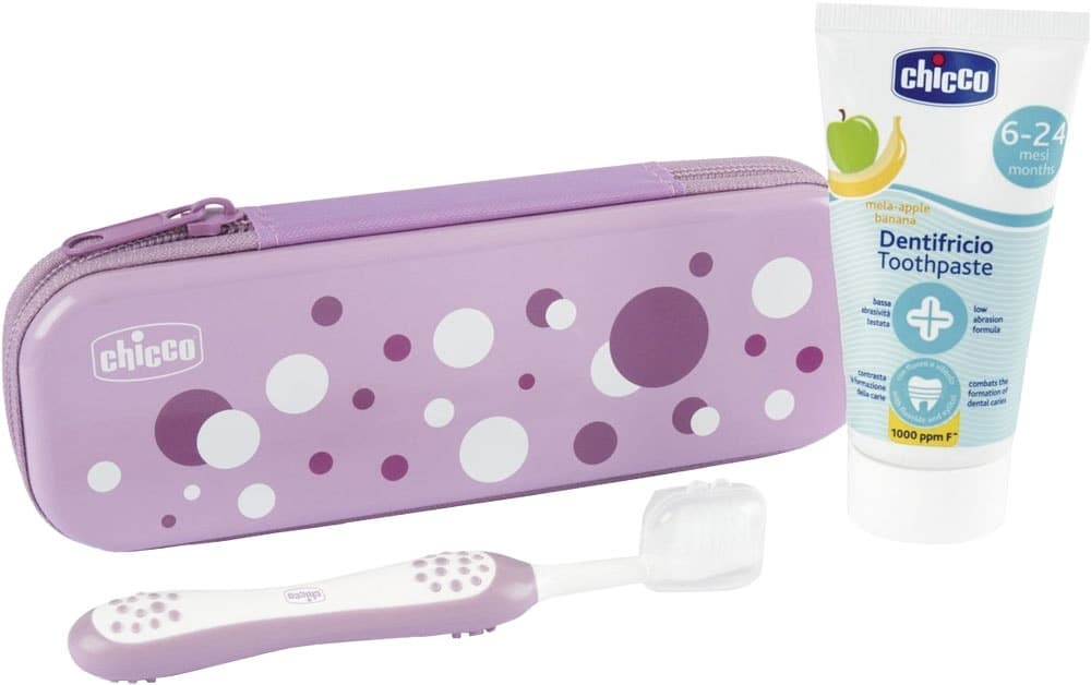 Conjunto de Cuidados Bucais Chicco Rosa