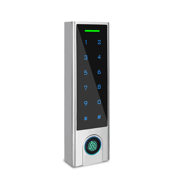 Controle de Acesso Digital 4Life Ac03-2 com Bluetooth, Biometria, Cartão, Código Numérico e App TTLock Prateado
