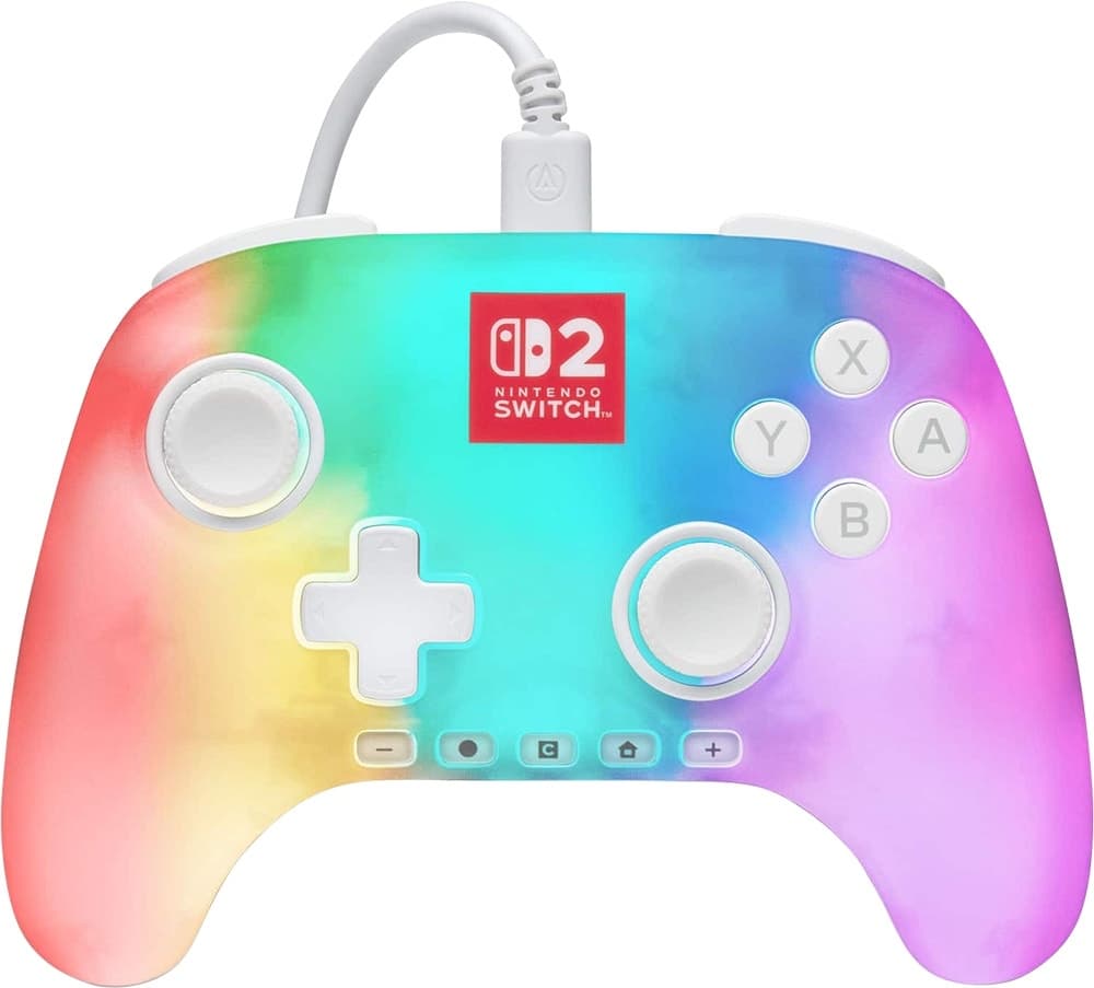 Controle PowerA Nintendo Switch 2 Lumectra White (Com Fio)