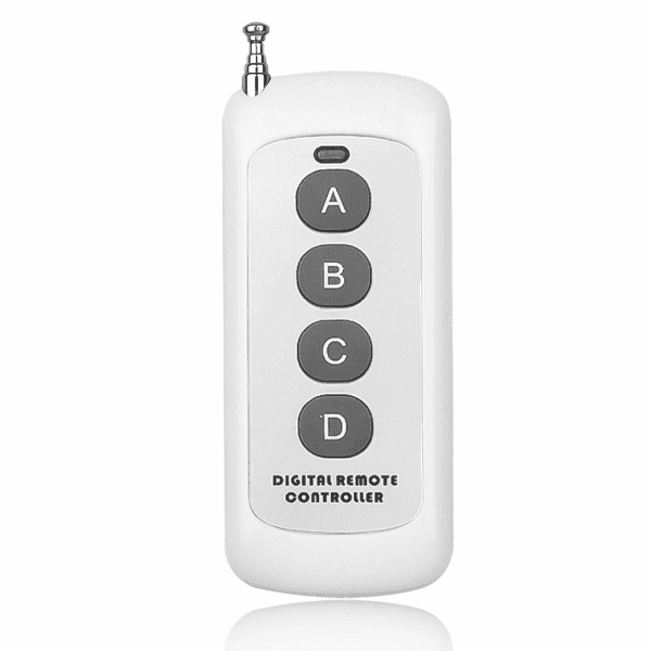 Controle Remoto Com 4 Botões (A-D) RF433MHz Dual Copia e Código Fixo de Longo Alcance - Branco