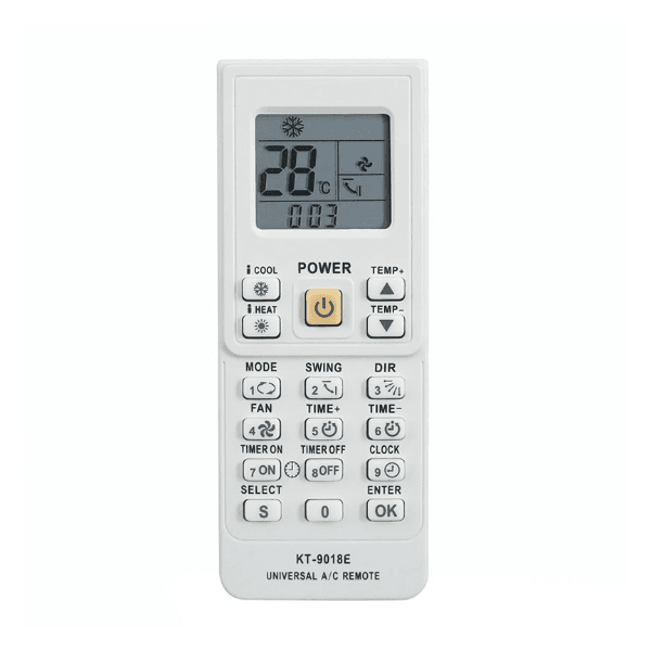 Controle Remoto Universal Ar Condicionado Kt-9018E Branco