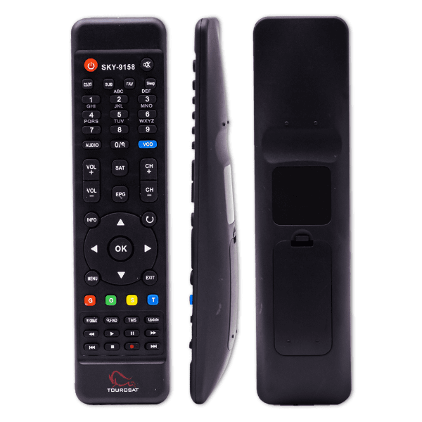 Controle Remoto para Receptor Tourosat Sky-9158 Preto