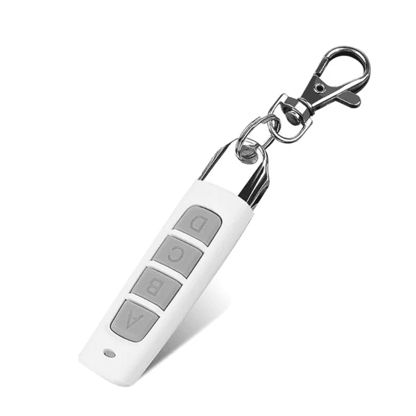 Controle Remoto Wireless 4Life Modelo A Rf433 Com 4 Botões Duplicador Copiador Alarme Branco/Prata