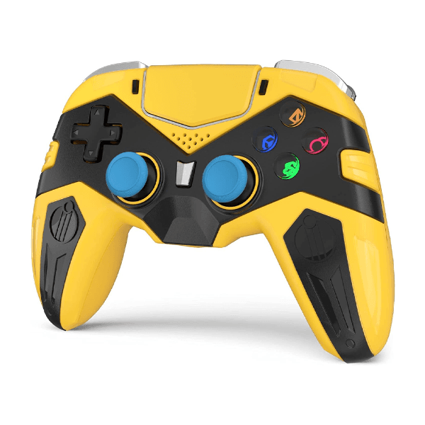 Controle Sem Fio Geral Compatível com Ps3 / Ps4 / Bluetooth - Preto/Amarelo