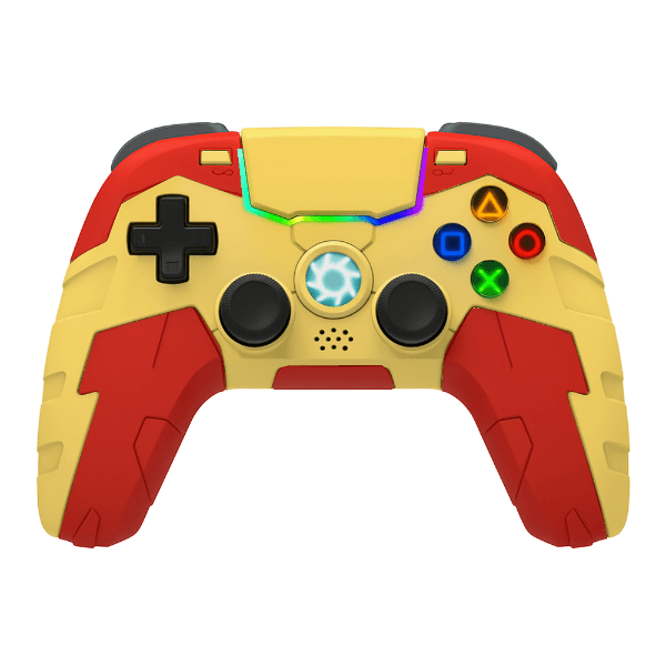 Controle Sem Fio Geral Compatível com Ps3 / Ps4 / Bluetooth - Vermelho/Amarelo