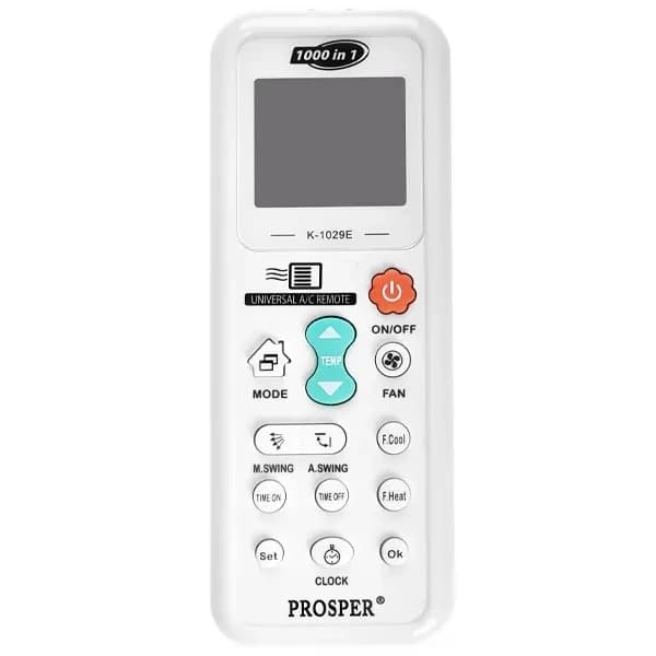 Controle Universal Prosper K-1029E para Ar Condicionado Branco