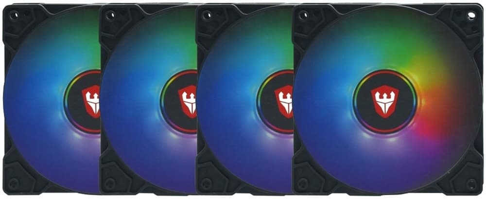 Cooler para Gabinete Satellite RGB-31K 12X12 - Kit com 4