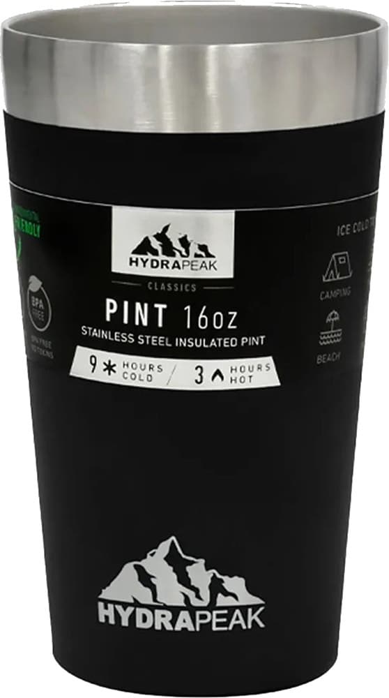 Copo Térmico Hydrapeak Pint 470ml Preto