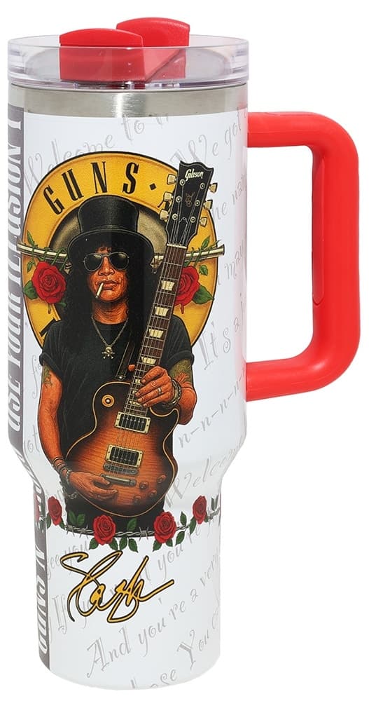 Copo Térmico Weedoo Guns N' Roses Slash 1.2L Branco/Vermelho