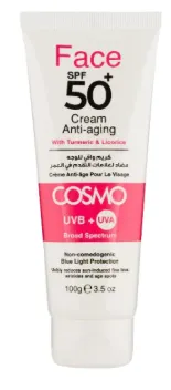 Proteção Solar Cosmo Creme Facial com Proteção Solar Antienvelhecimento FPS50+ 100G