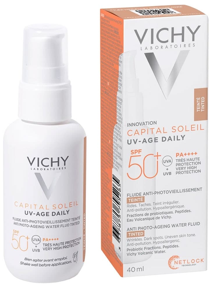 Creme Protetor Solar Vichy Capital Soleil UV-Age Daily FPS 50+ com Cor - 40mL