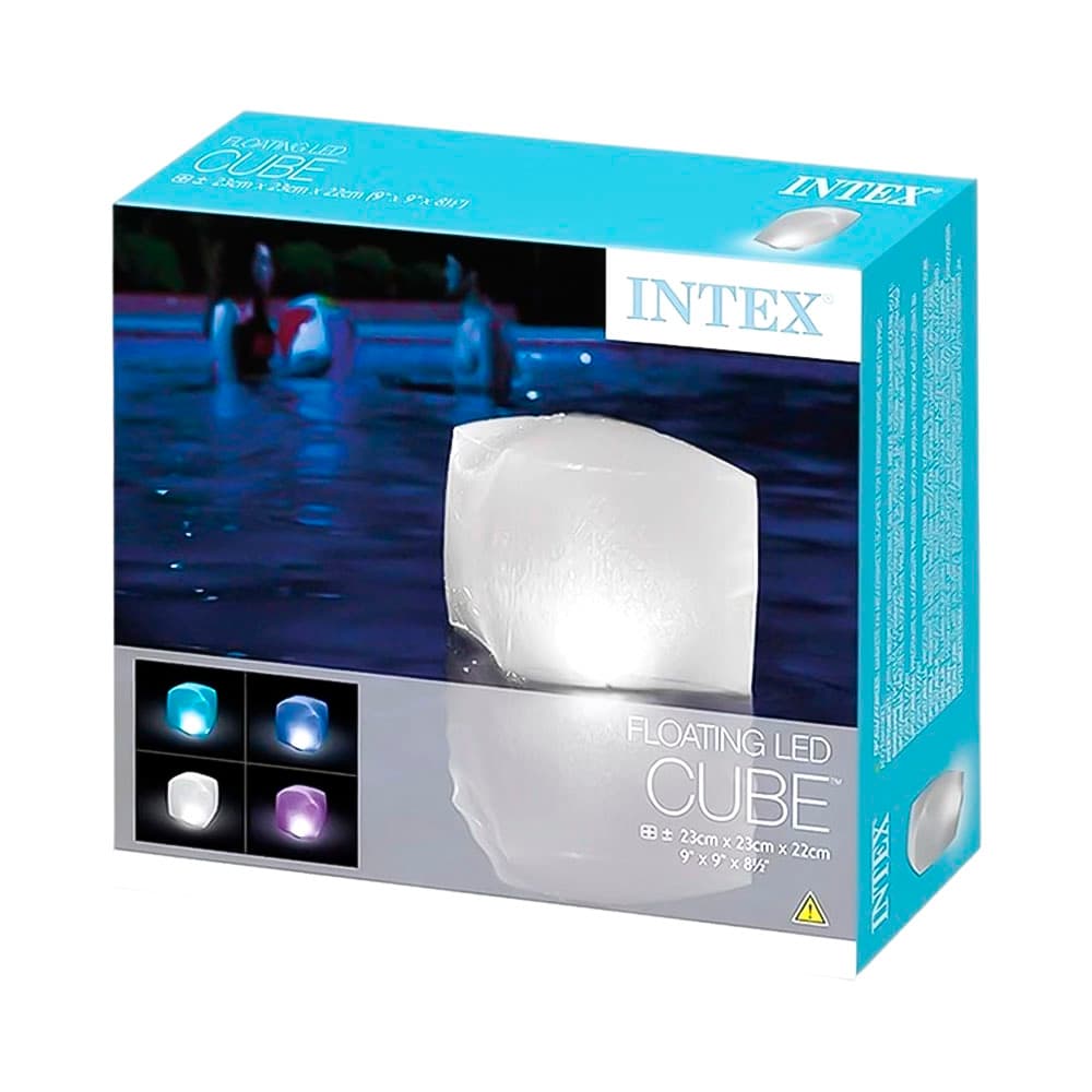 Boia Cubo Flutuante Intex 28694 Luz LED Multicolor