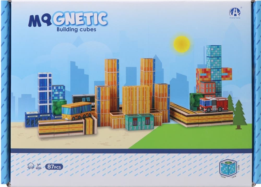 Cubos Magnéticos de Construção Chuang Huang Ch1434 (87 Pçs)