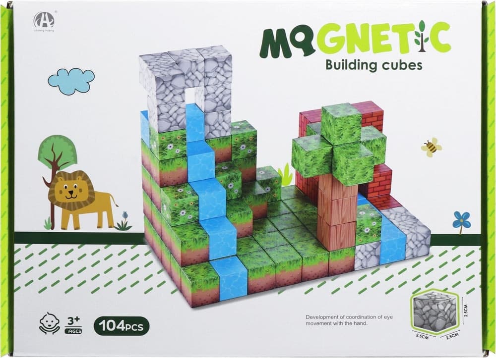 Cubos Magnéticos de Construção Chuang Huang Ch1272 (104 Pçs)