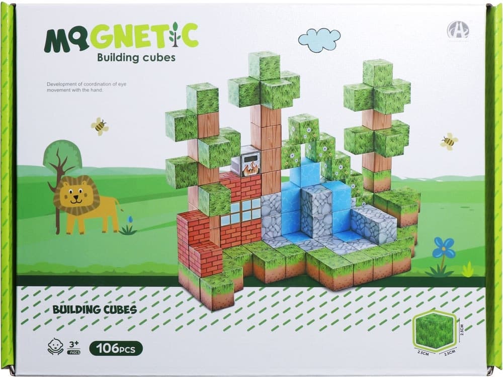 Cubos Magnéticos de Construção Chuang Huang Ch1288 (106 Pçs)