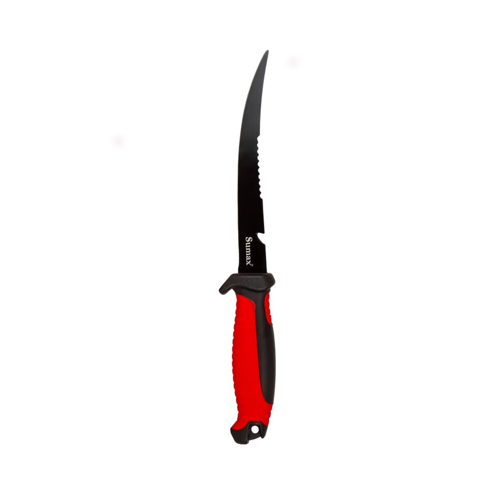Faca para Pesca Sumax Su-2506-R 16,5Cm Vermelha