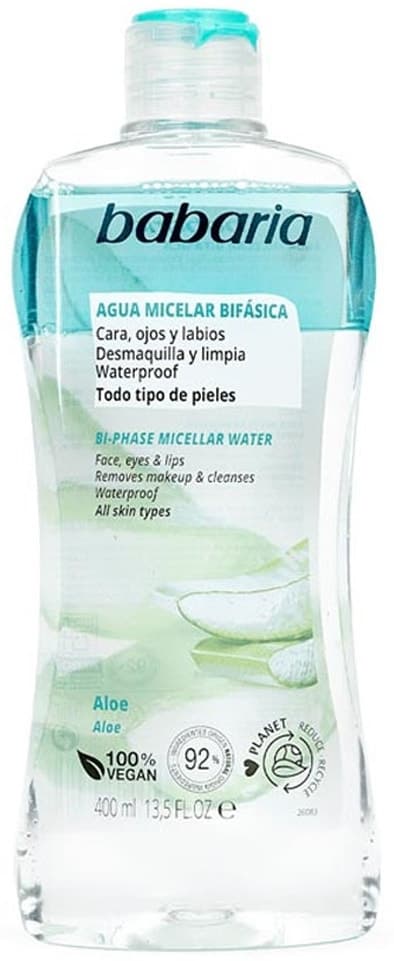 Água Micelar Bifásica Babaria 400mL