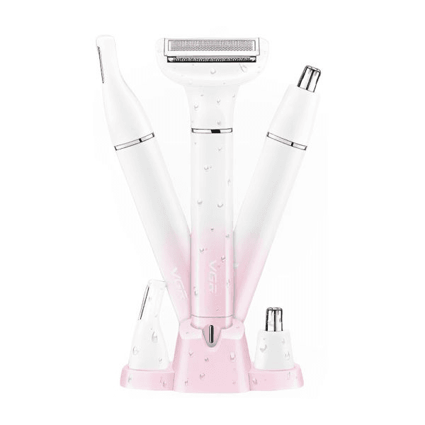 Depiladora Recarregável Vgr Voyager Professional 3 Em 1 Lady Care Set V-611 Rosa/Branca