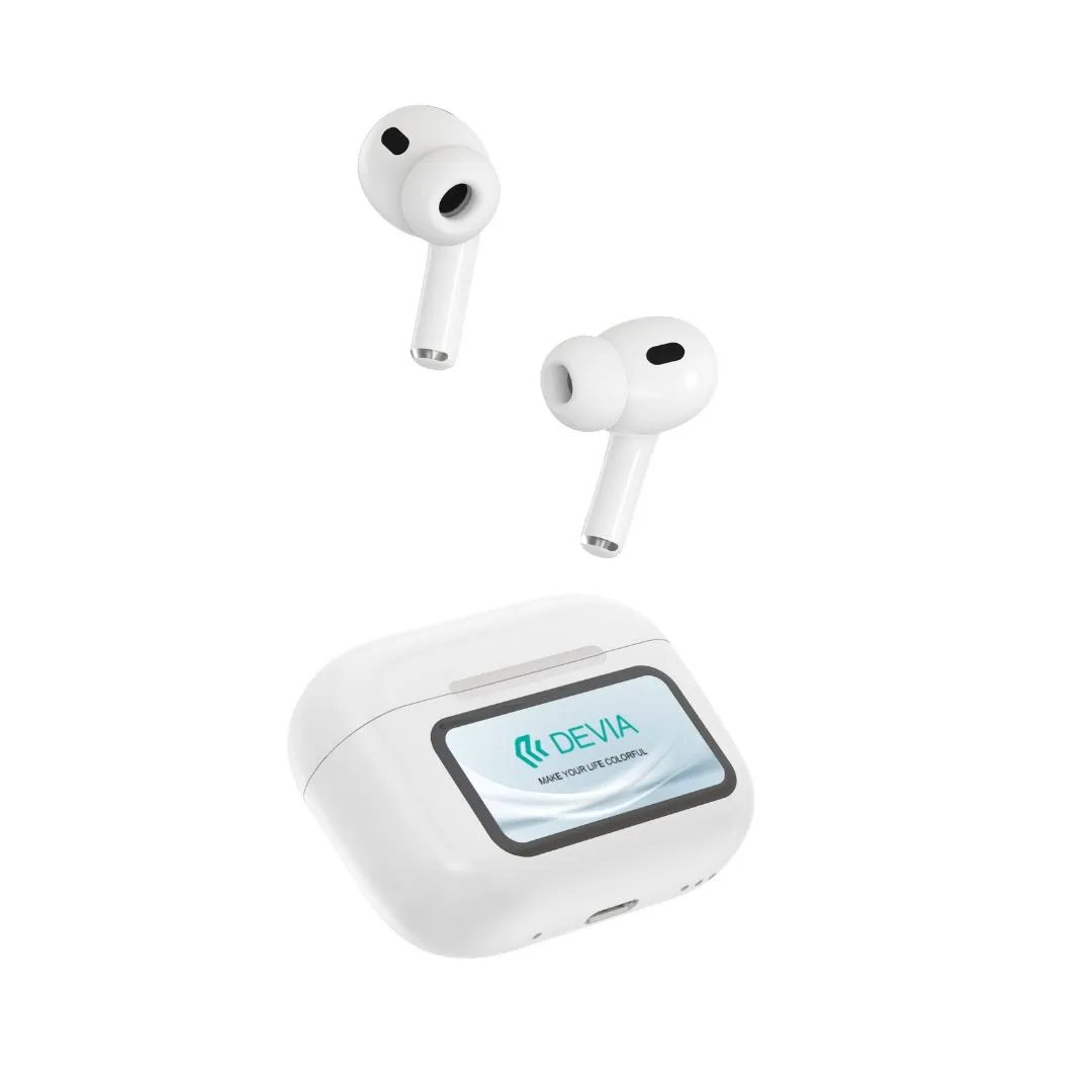 Fones de Ouvido Devia Tws Pro2 C/Tela Branco