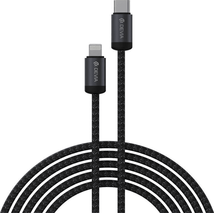 Cabo Devia Ec645 USB-C para Lightning 27W 3M Preto