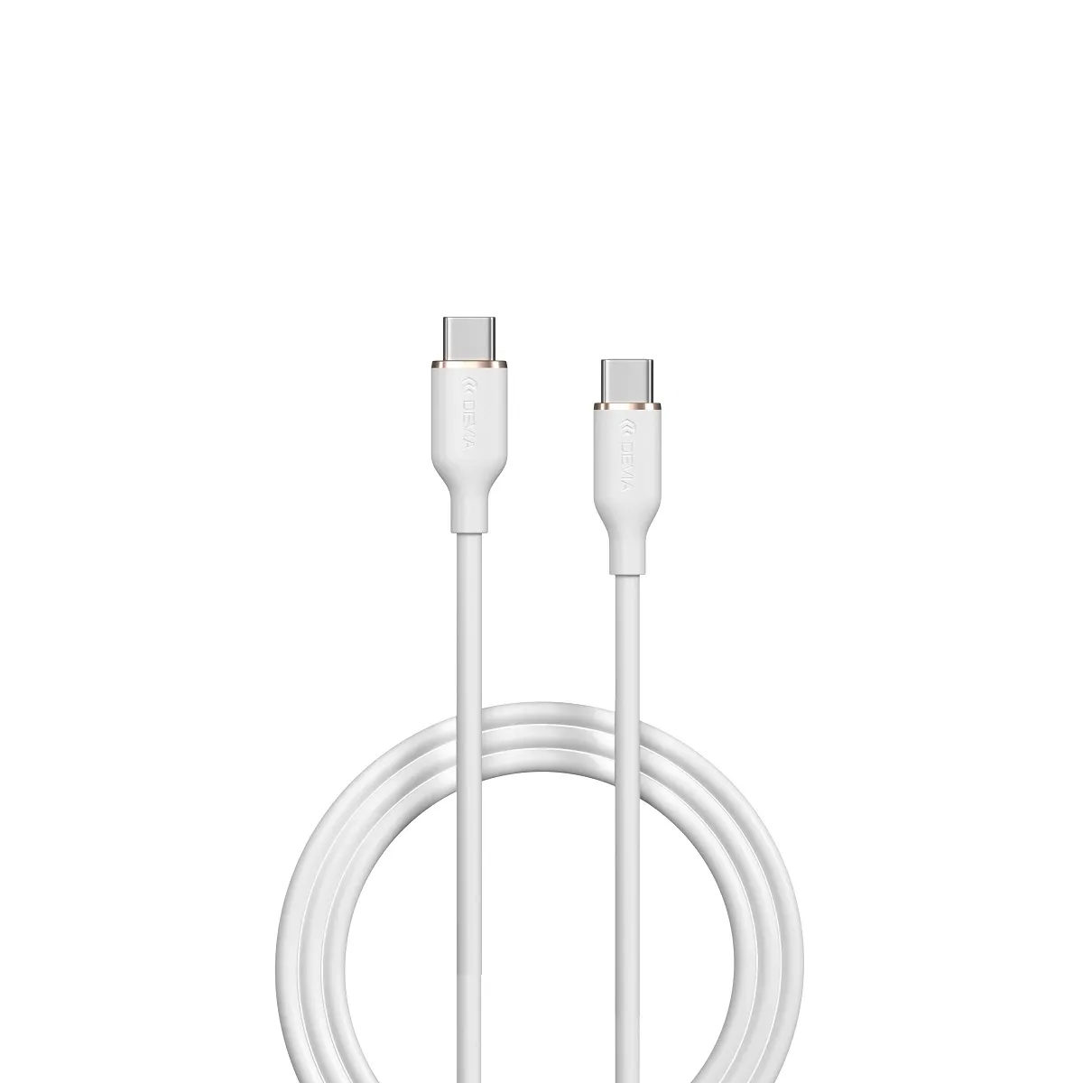 Cabo Devia Jelly Series USB-C para USB-C Pd 60W 1.2M Branco