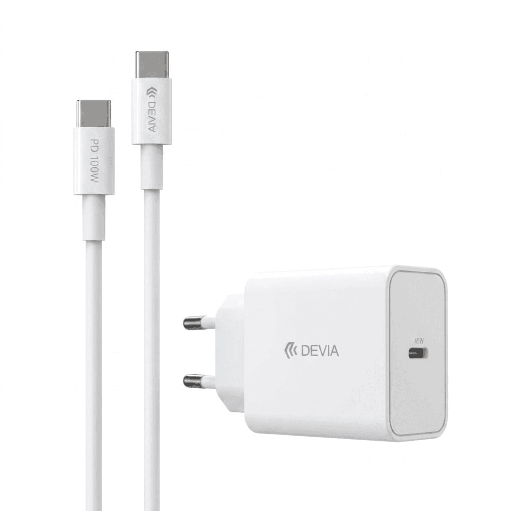 Carregador Devia Rockert Series 45W Pd Quick Charger Set With C-C