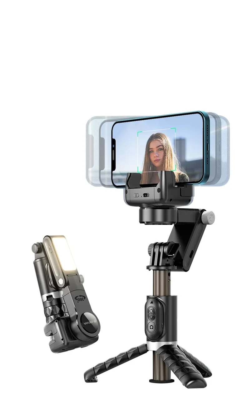 Estabilizador Devia Es074 Gimbal com Selfie Stick Tripode Preto