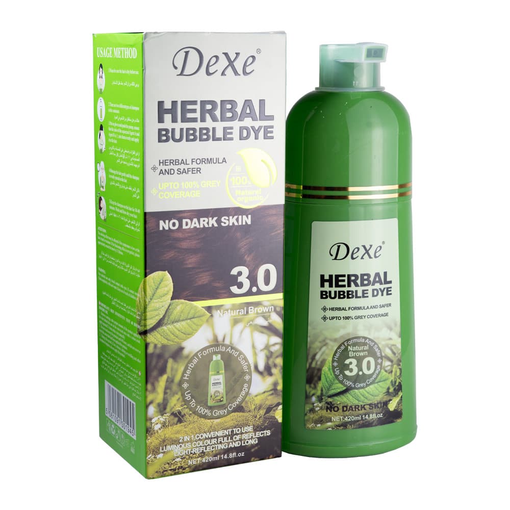 Coloração Dexe Herbal Bubble Dye Natural Brown 3.0 420ml