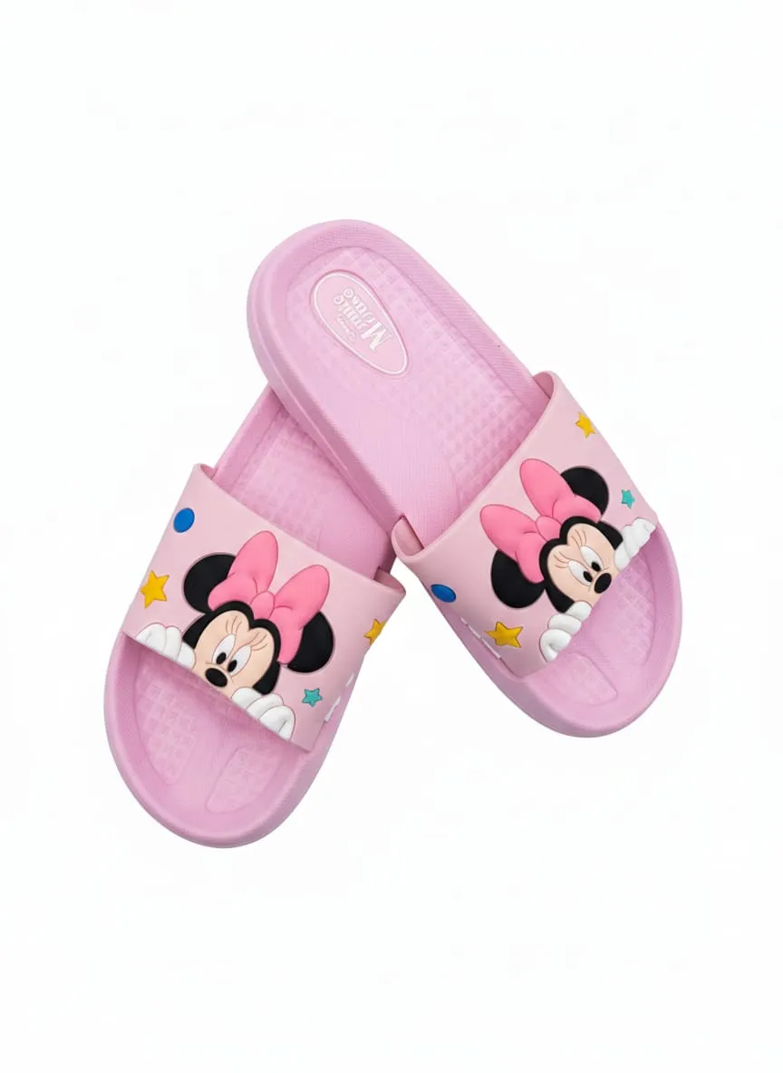 Chinelos Disney Minnie Dns082 Rosa Claro (T) 32